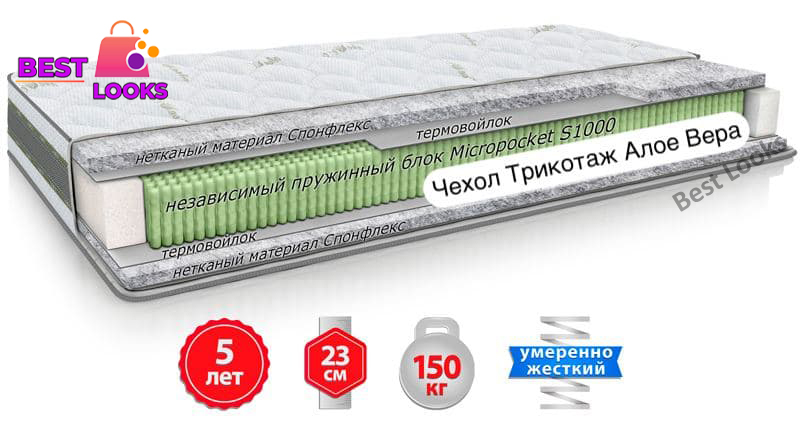 

Матрас ортопедический 140х190 Come-for Aloe Vera ПЛАНТО