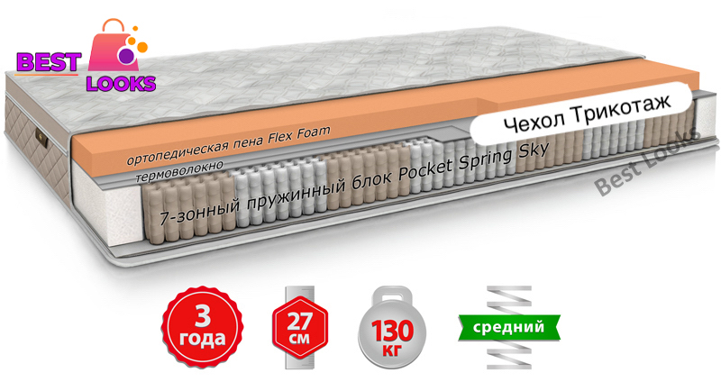 

Матрас односторонний ортопедический 120х190 Come-for Dynasty STEWART ROYAL