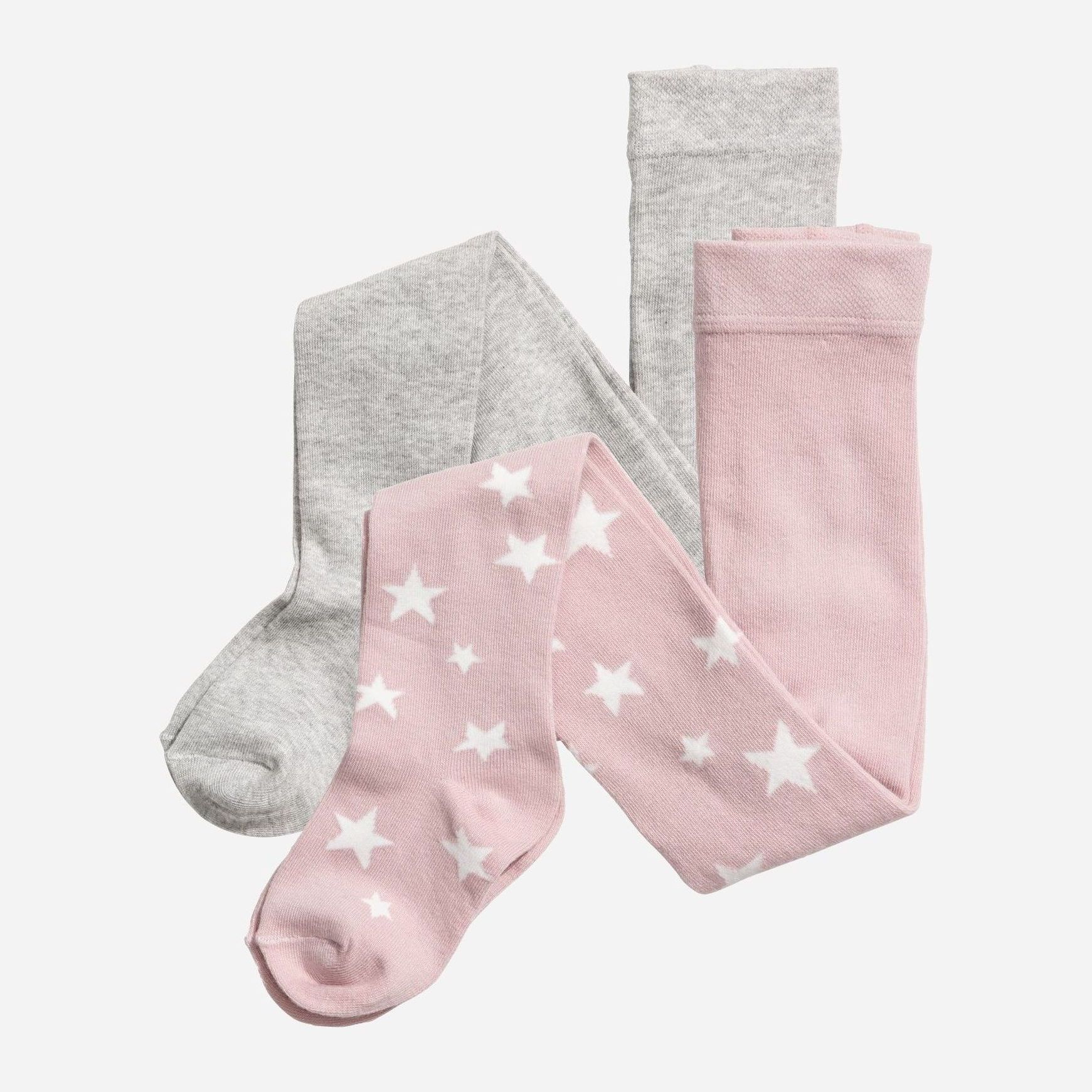 

Колготки H&M 2307-5158336 122-128 см 2 шт Серый/Розовый