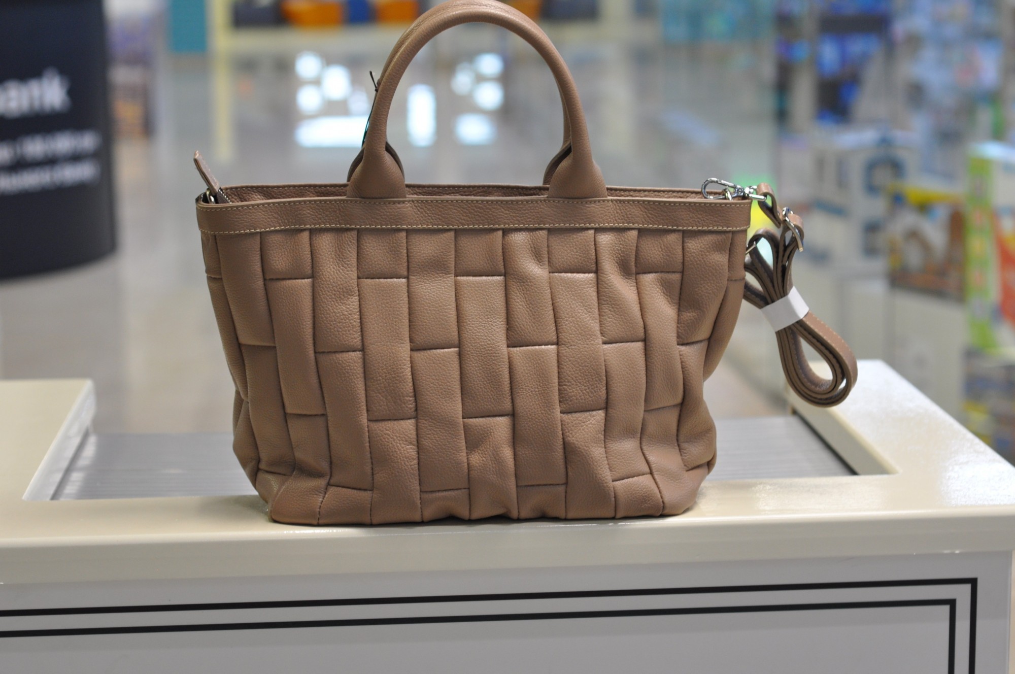 

Сумка женская кожаная Italian bag таупе 0084