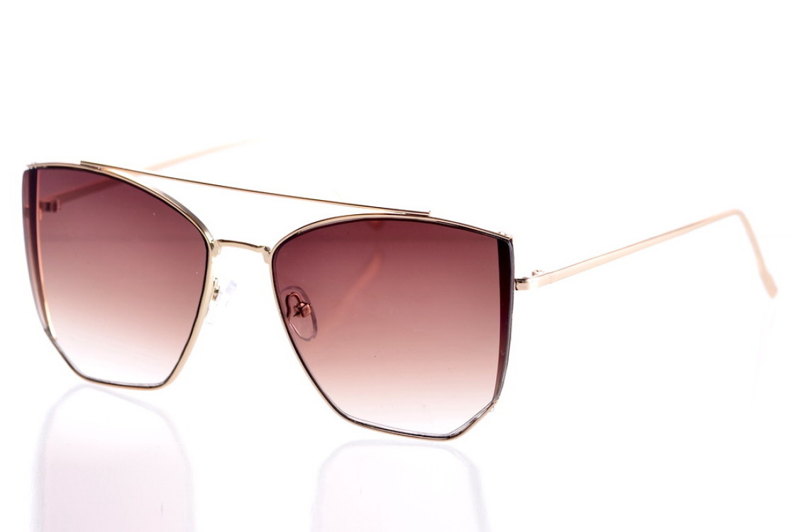 

Женские солнцезащитные очки GlasseS с поляризацией, цвет линзы коричневый, цвет оправы золотой