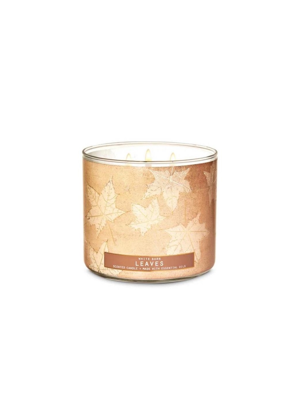 

Свеча ароматизированная LEAVES Bath & Body Works BBW0355W 411 г Светло-бежевый