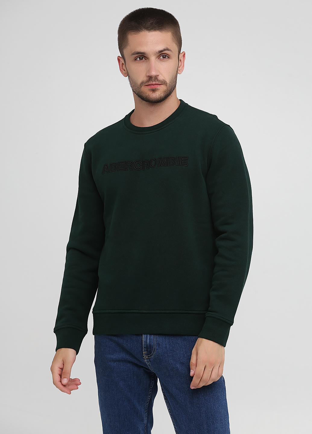 

Свитшот мужской - свитшот Abercrombie & Fitch AF8500M L Темно-зелёный