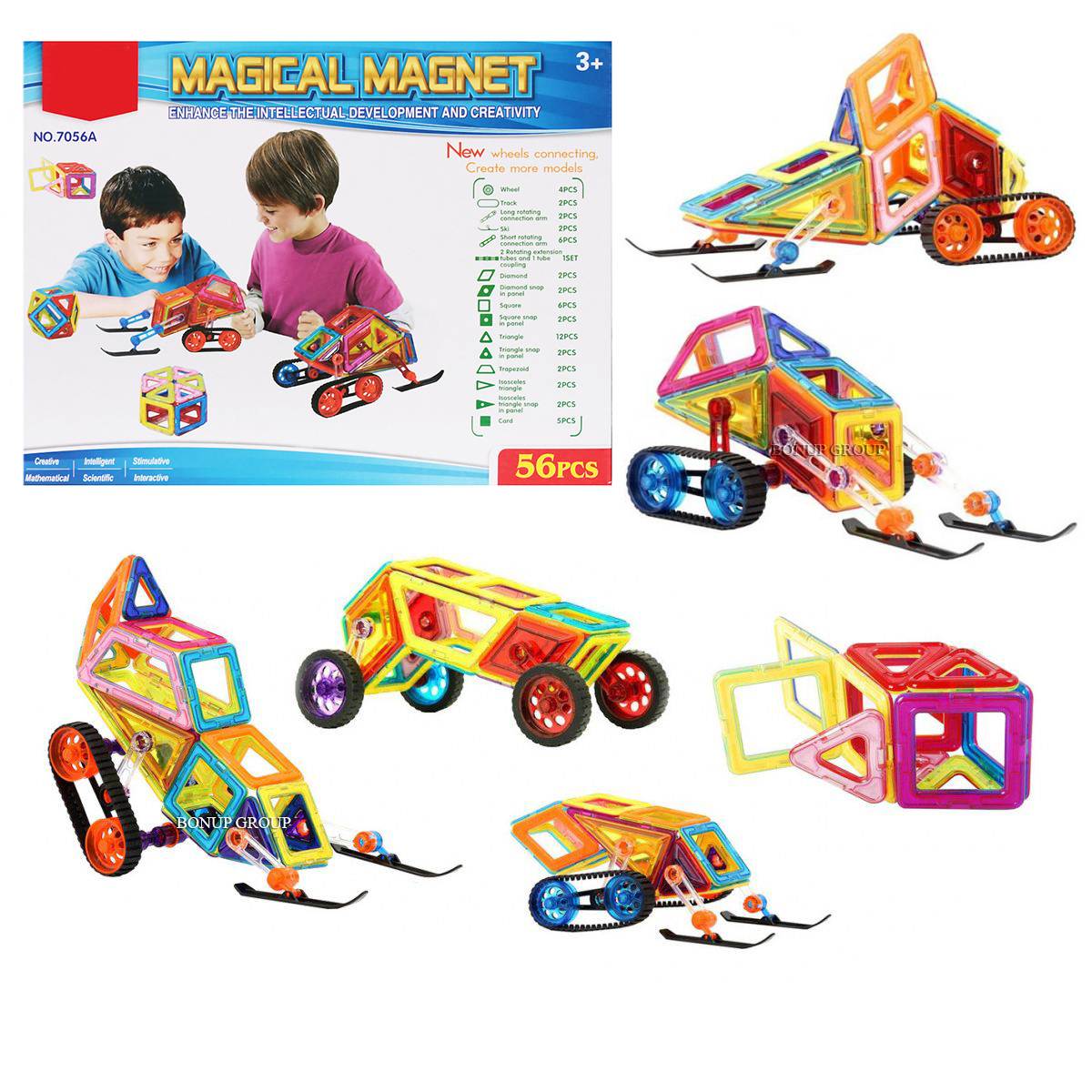 

Детский магнитный конструктор XINBIDA Magical Magnet 56 деталей 225168244