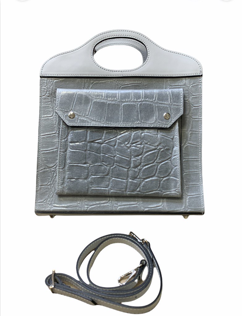 

Деловая Сумка Italian Bags 11100_gray Кожаная Серый