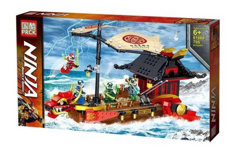 

Конструктор Ниндзяго Летающий корабль Мастера Ву Ninjago 61060 705 деталей