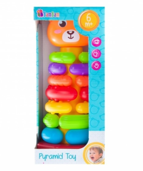 

Пирамидка детская Мишка, 466614, для детей от 6 месяцев, Игрушки для детей, Развивающая пирамидка, Пакунок