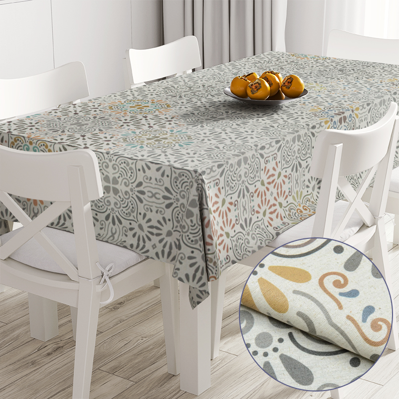 

Скатерть с акриловым покрытием Time Textile Trace Серый TT170079 140x220