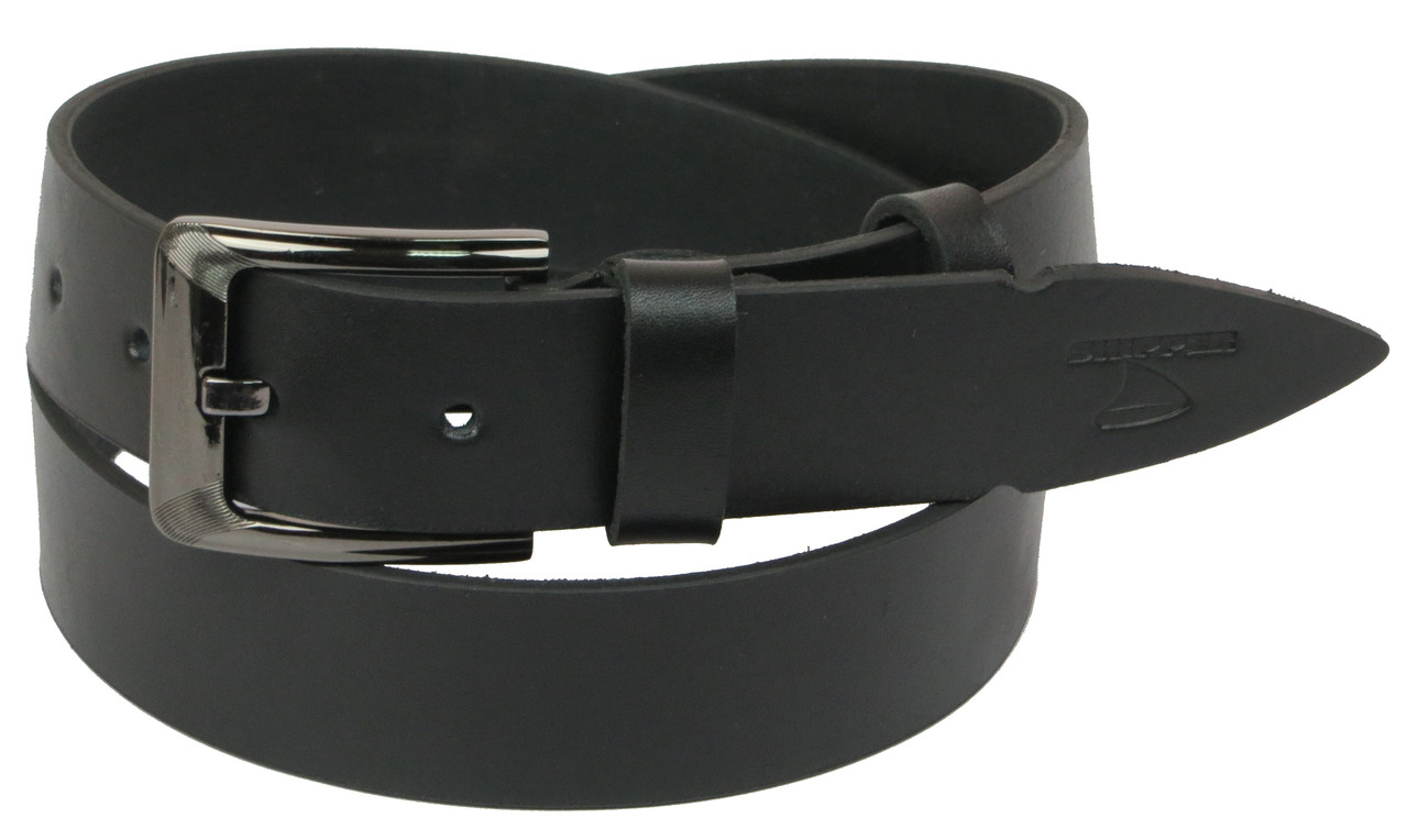 

Кожаный ремень мужской Skipper 120-140х3,8 см Черный