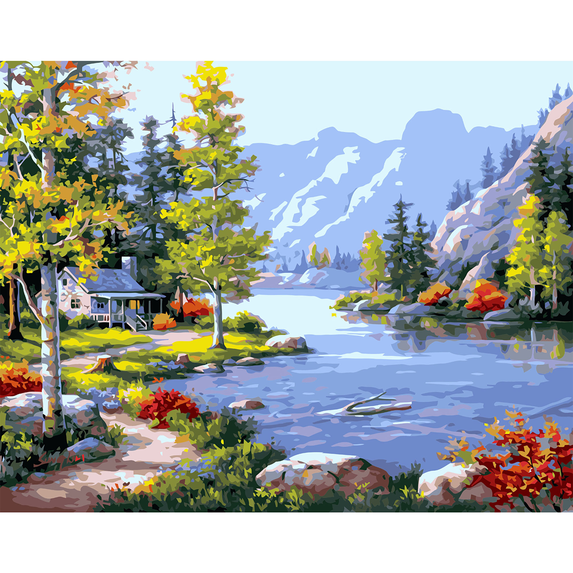 

Картина по номерам "Пейзаж с яркими акцентами" Strateg 40х50 см (tvo0003082) Разноцветный