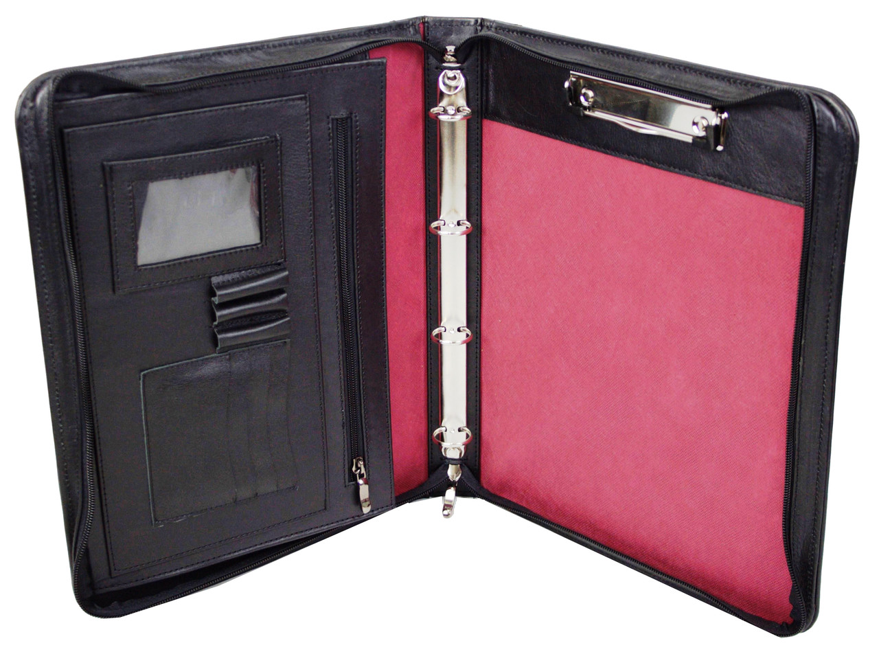 

Кожаная деловая папка мужская Portfolio 36х28,5х5 см (acs0018003) Черный
