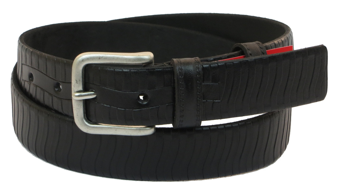 

Кожаный ремень мужской Skipper 114-134х3,5 см Черный