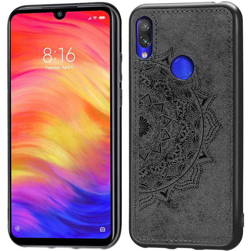 

TPU+Textile чехол Epik Mandala с 3D тиснением для Xiaomi Redmi 7 Черный