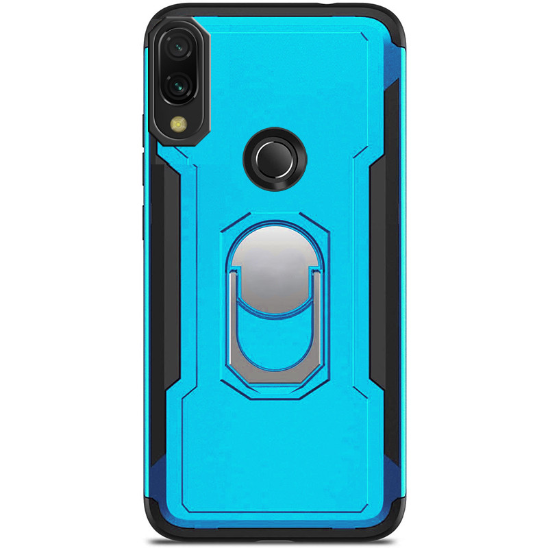

Ударопрочный чехол SG Ring Color магнитный держатель для Xiaomi Redmi 7 Голубой