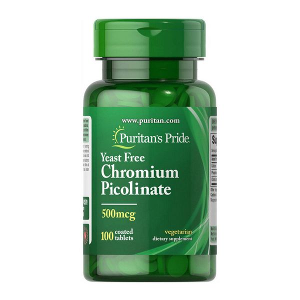 

Хром пиколинат Puritan's Pride Chromium Picolinate 500 mcg 100 таблеток