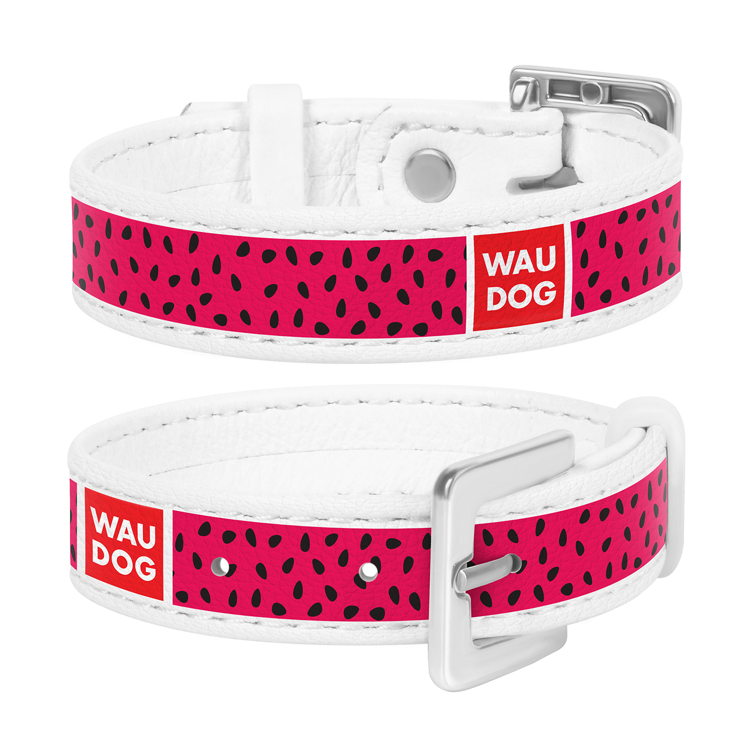 

Браслет WAUDOG Design с рисунком "Арбуз", премиум кожа 17-23 см 15 мм Белый (0323-0049-15)