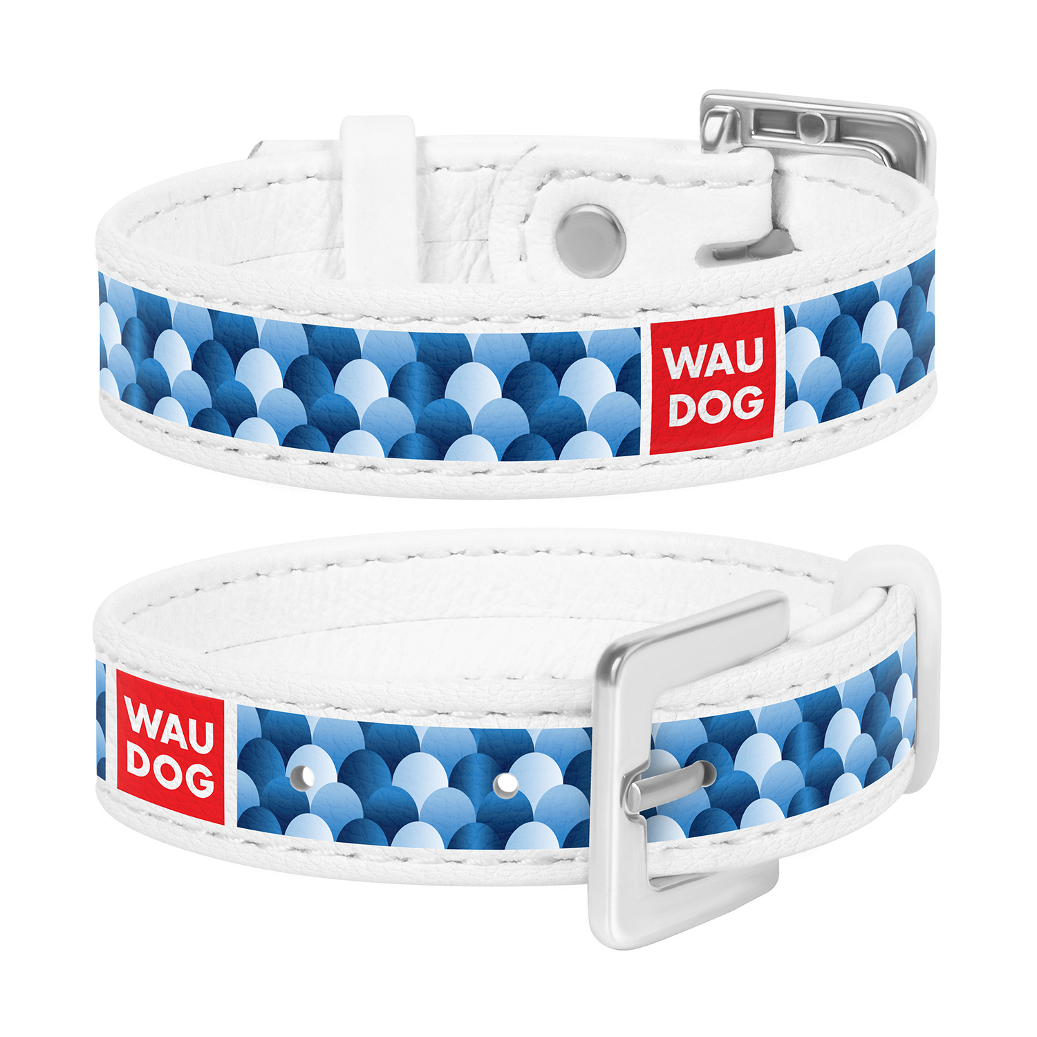 

Браслет WAUDOG Design с рисунком "Чешуя", премиум кожа 17-23 см 15 мм Белый (0323-0045-15)