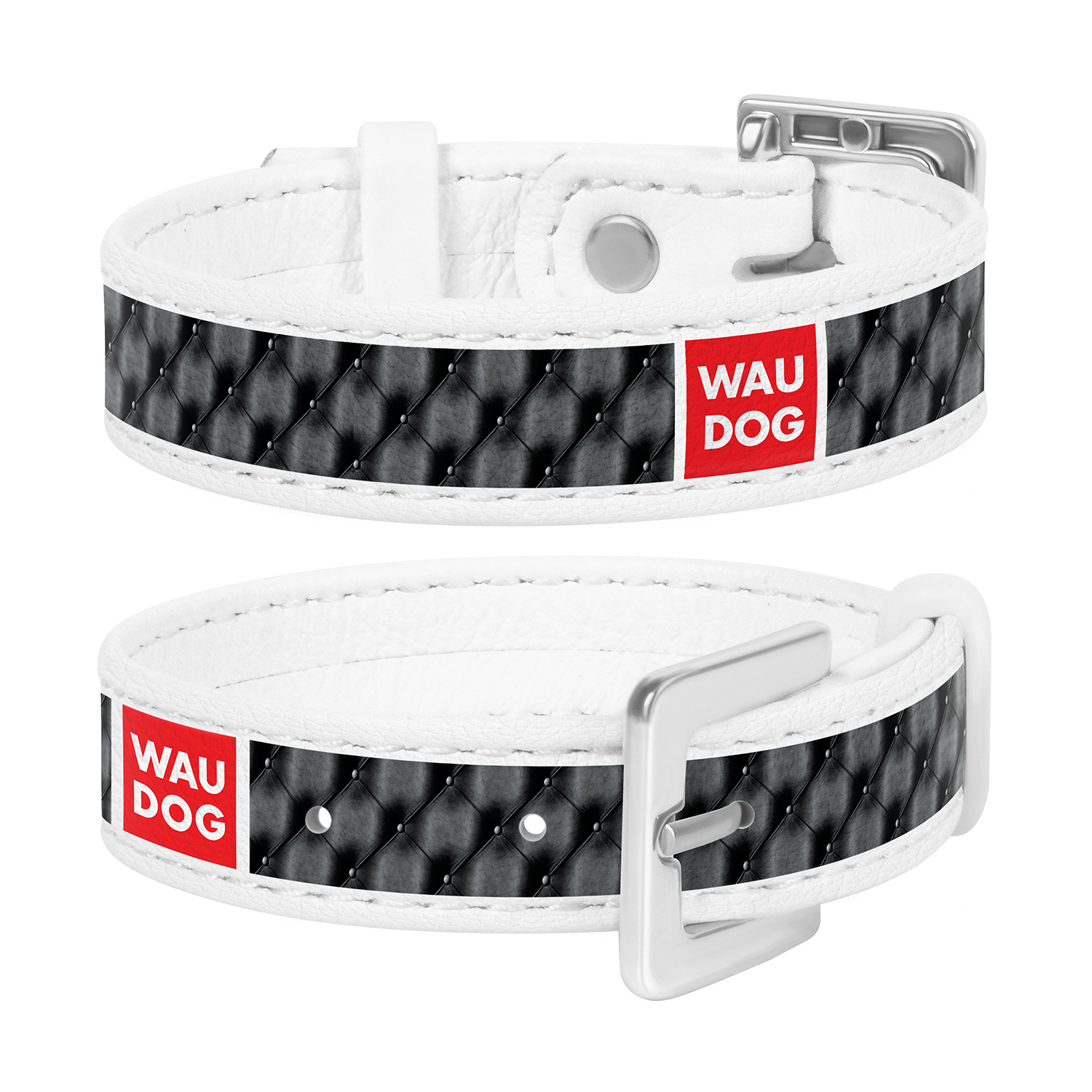 

Браслет WAUDOG Design с рисунком "Капитоне", премиум кожа 17-23 см 15 мм Белый (0323-0092-15)