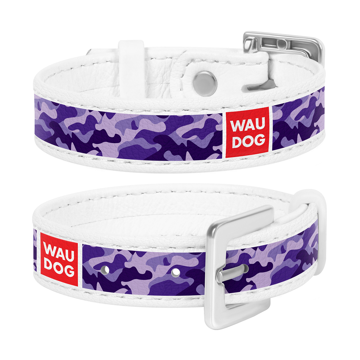 

Браслет WAUDOG Design с рисунком "Фиолетовый камо", премиум кожа 17-23 см 15 мм Белый (0323-0003-15)
