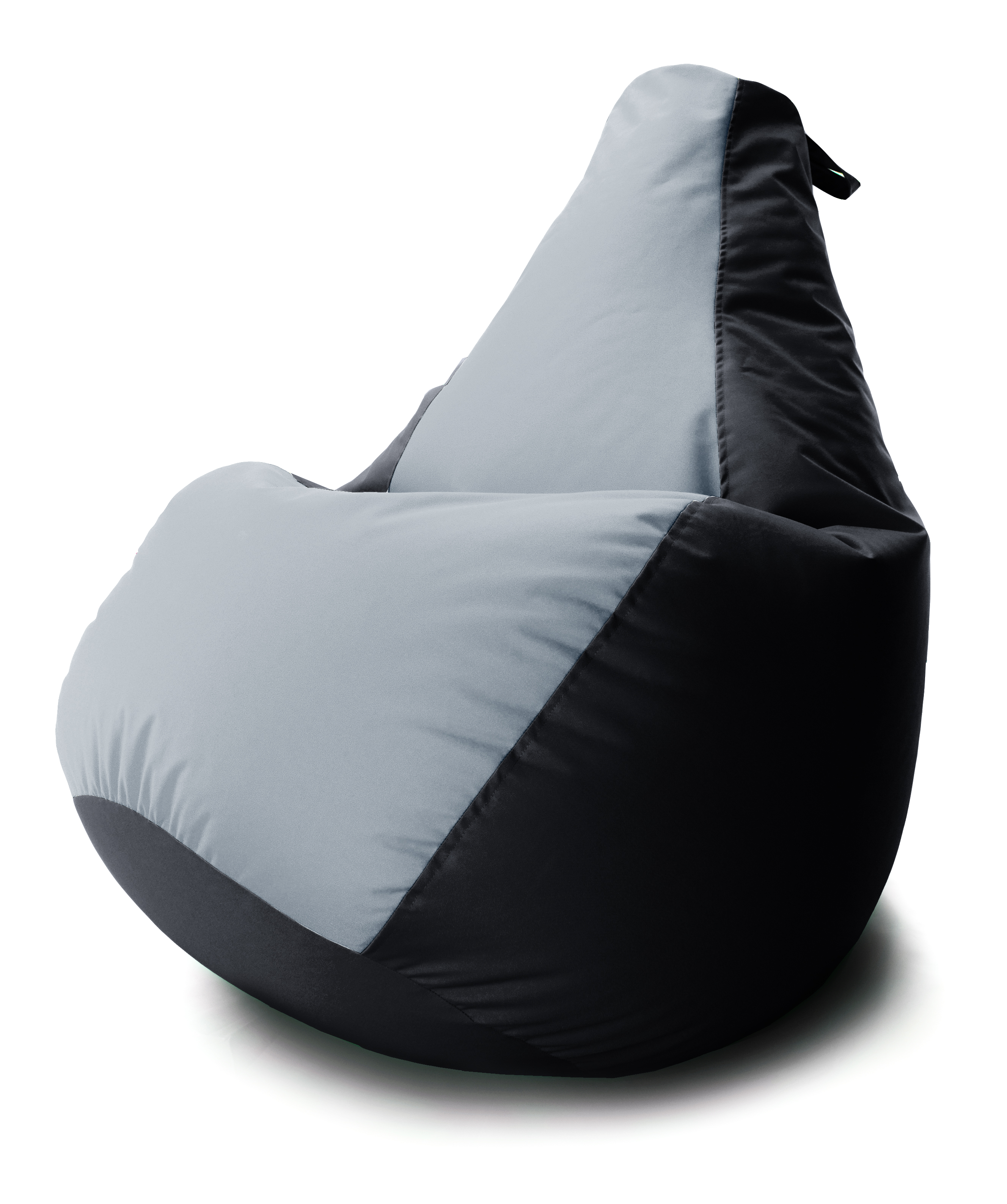 

Кресло мешок Груша Coolki комби XL 85x105 Черный с Серым 07 Оксфорд 600D