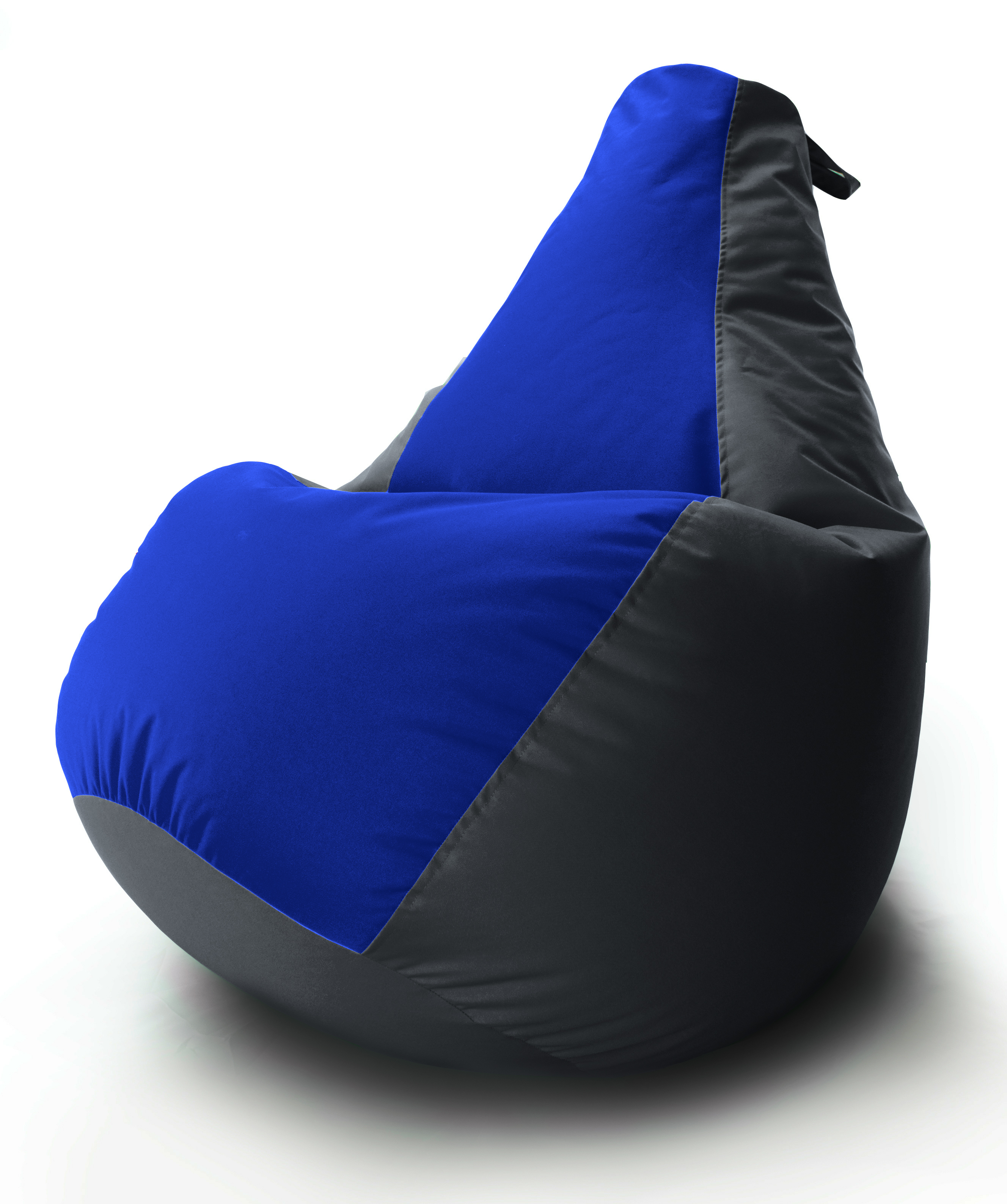 

Кресло мешок Груша Coolki комби XL 85x105 Черный с Синим 02 Оксфорд 600D