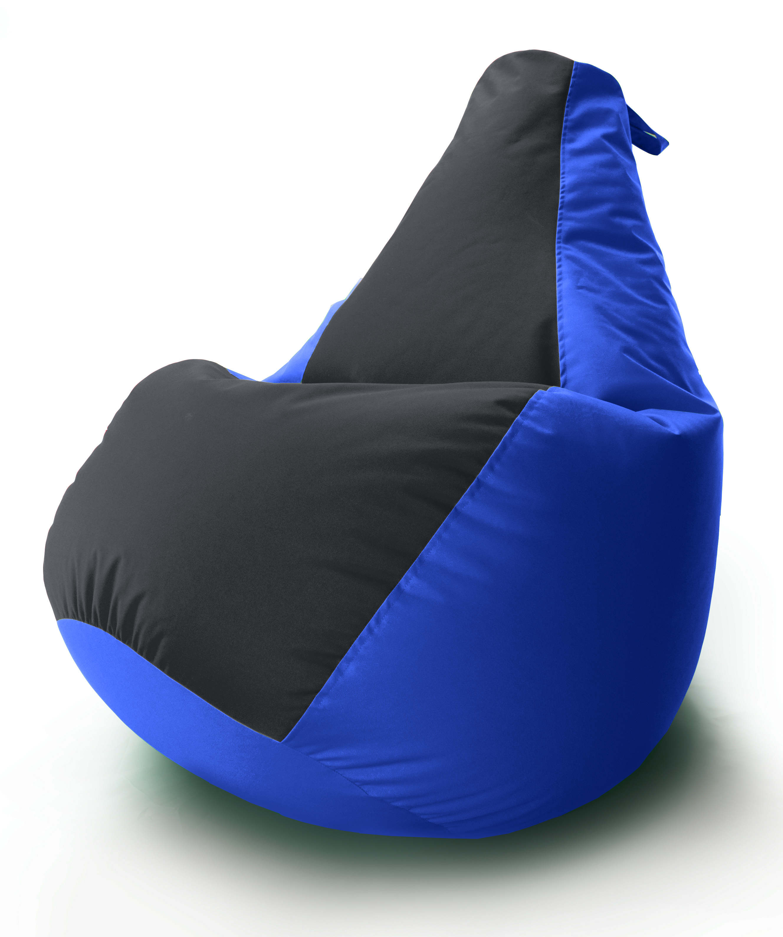 

Кресло мешок Груша Coolki комби XL 85x105 Синий с Черным 01 Оксфорд 600D