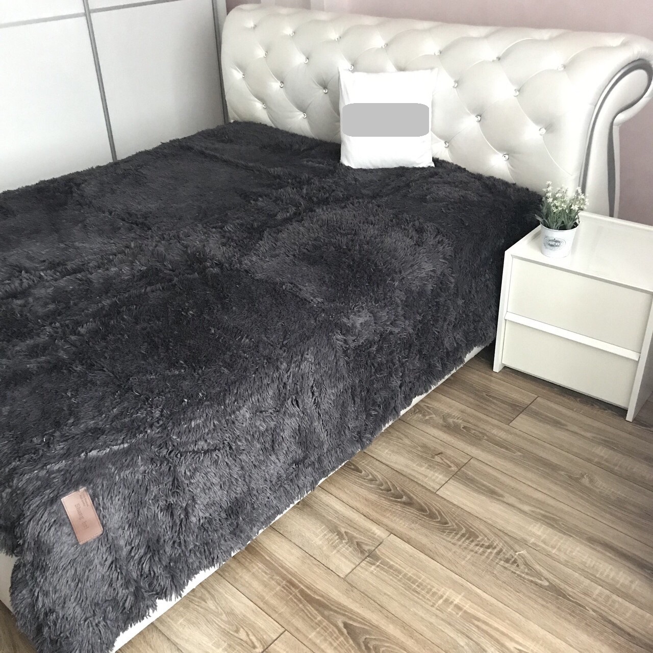

Плед меховый травка ALBO 220х240 cm Графитное (P-B13)