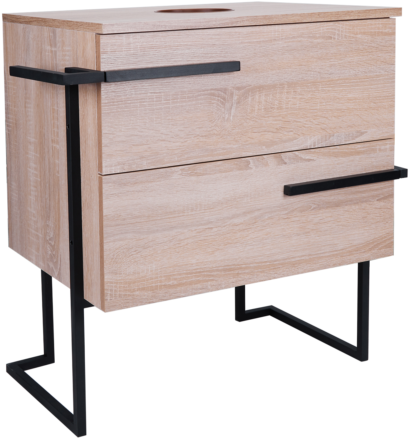 

Тумба напольная QTAP Taurus 600х616х437 Whitish Oak со столешницей QT2480TNT603WO
