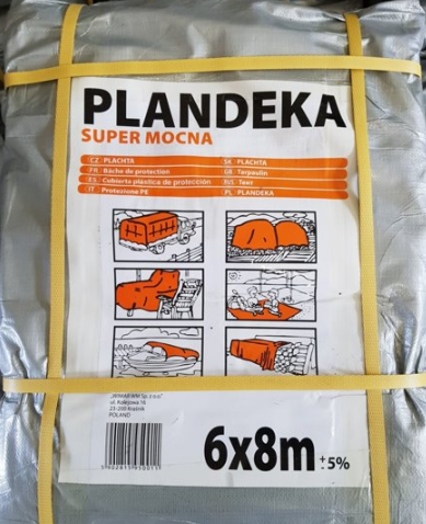 

Тент Plandeka Super Mocna 6х8 серебряный металлик