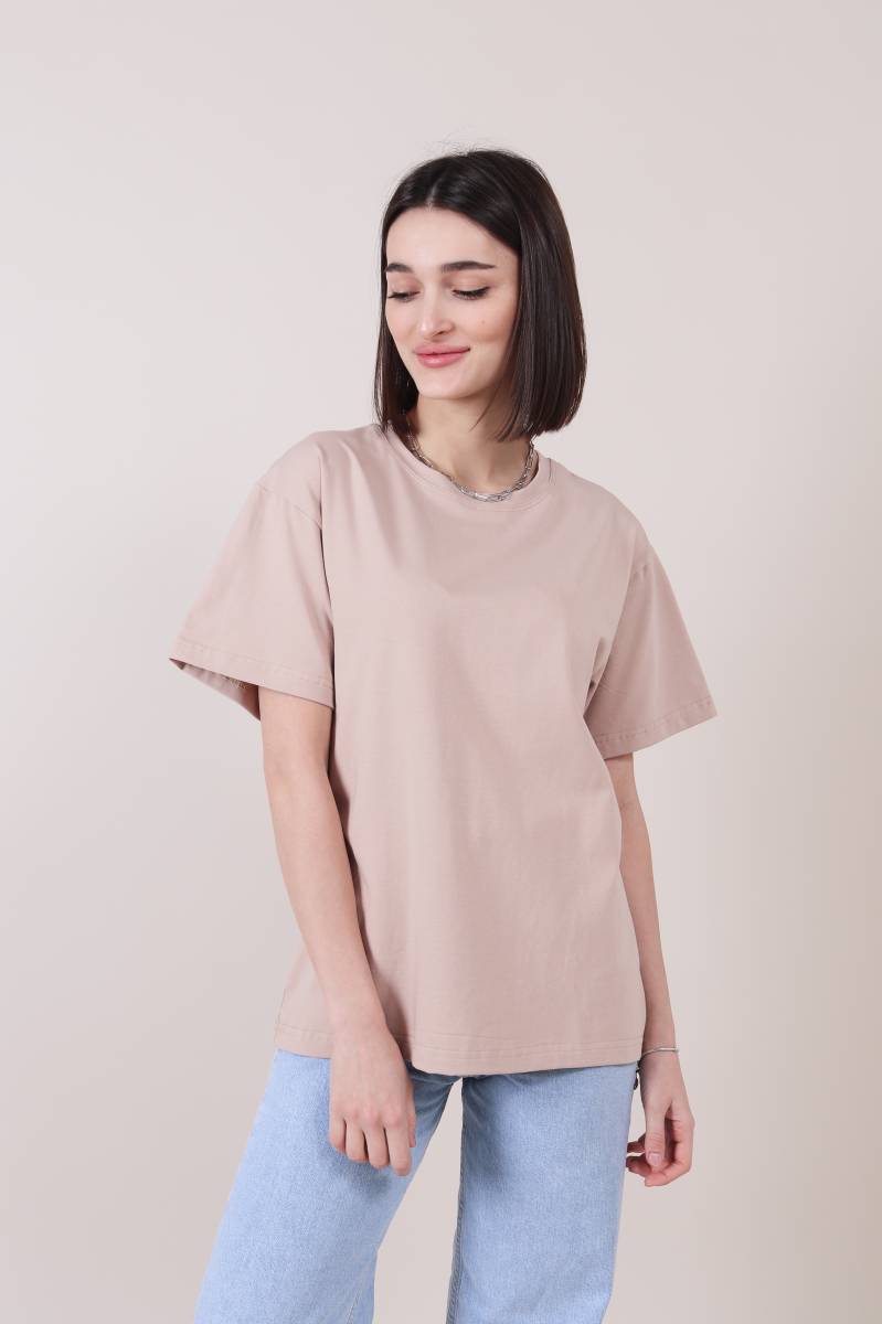 

Футболка "Мичиган" свободного кроя ROMASHKA, Светло-бежевый, M|L 5885