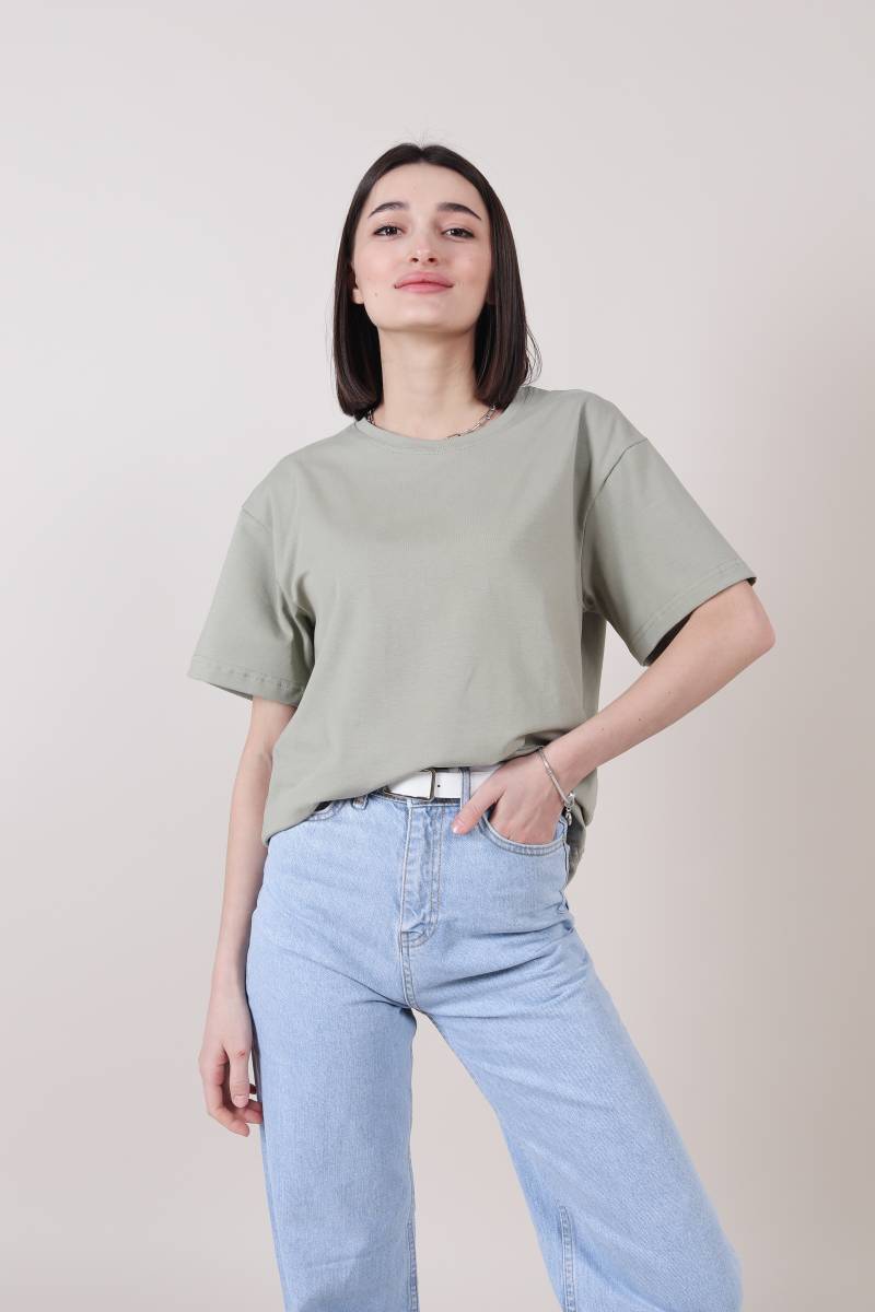 

Футболка "Мичиган" свободного кроя ROMASHKA, Фисташковый, S|M 5886