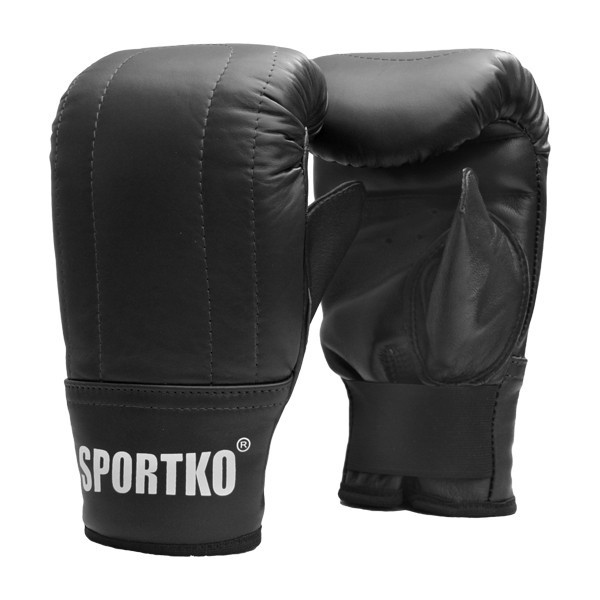 

Снарядные боксерские перчатки SPORTKO L/XL кожа черные