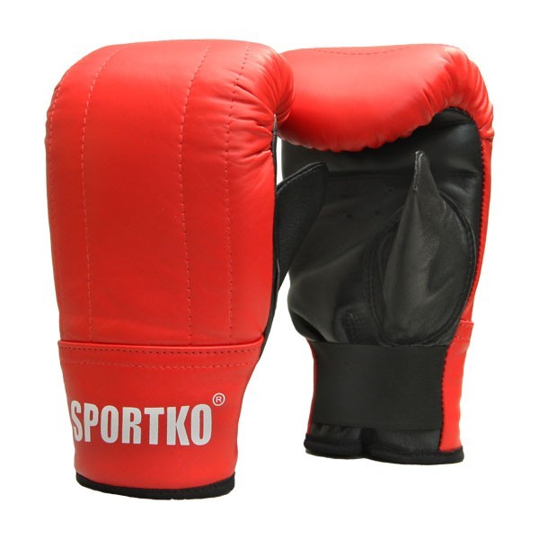 

Снарядные боксерские перчатки SPORTKO S/M кожа красные