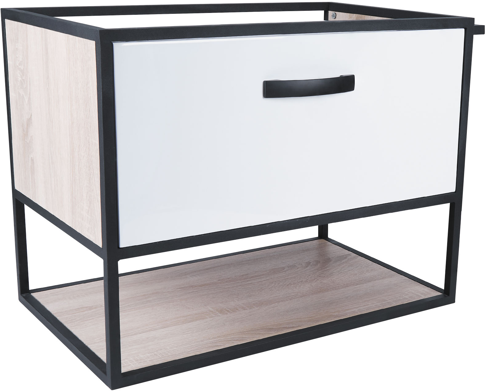 

Тумба подвесная QTAP Taurus 700х580х437 White/Whitish Oak QT2474TPT703WWO