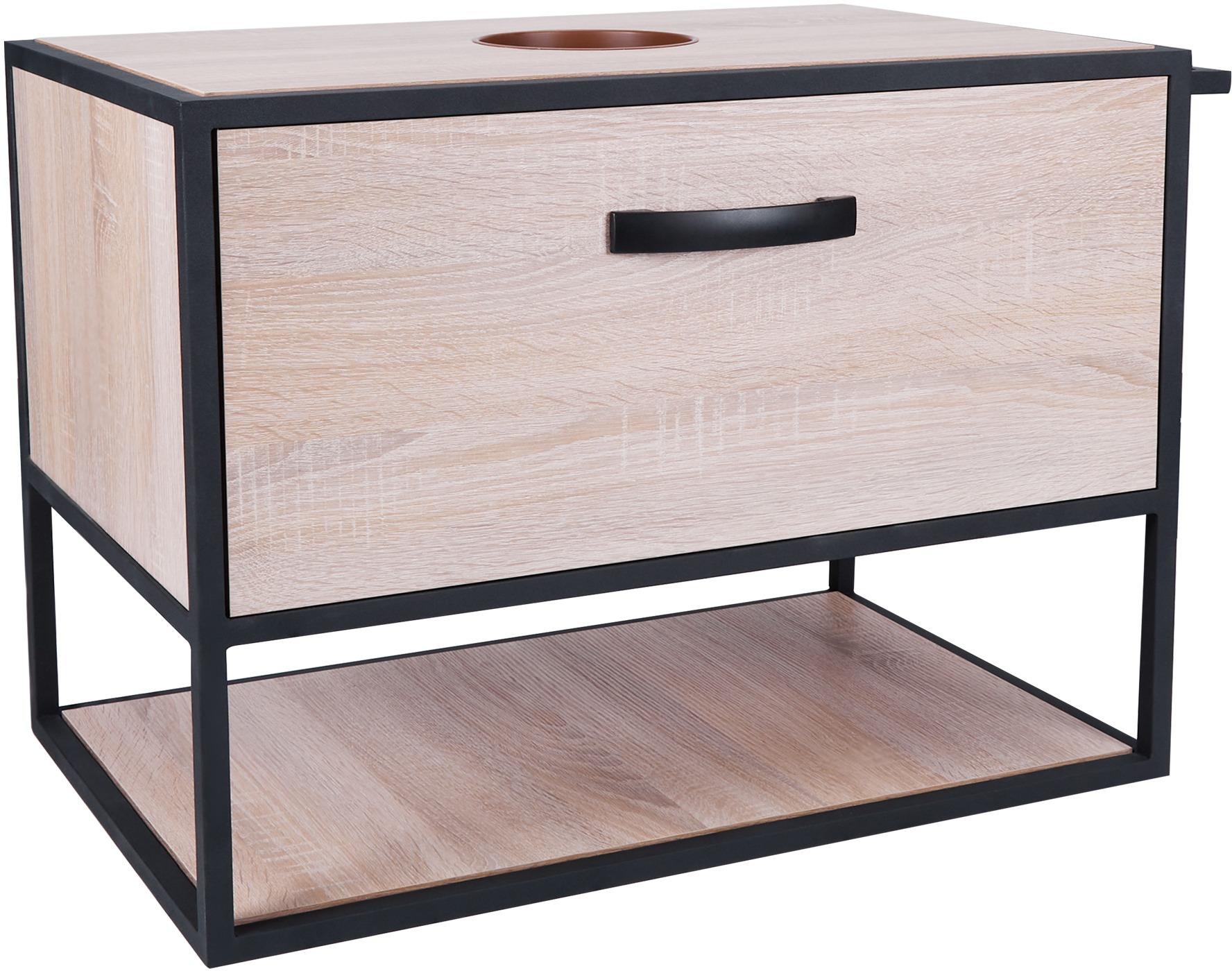 

Тумба подвесная QTAP Taurus 800х476х469 Whitish Oak со столешницей QT2479TPT803WO