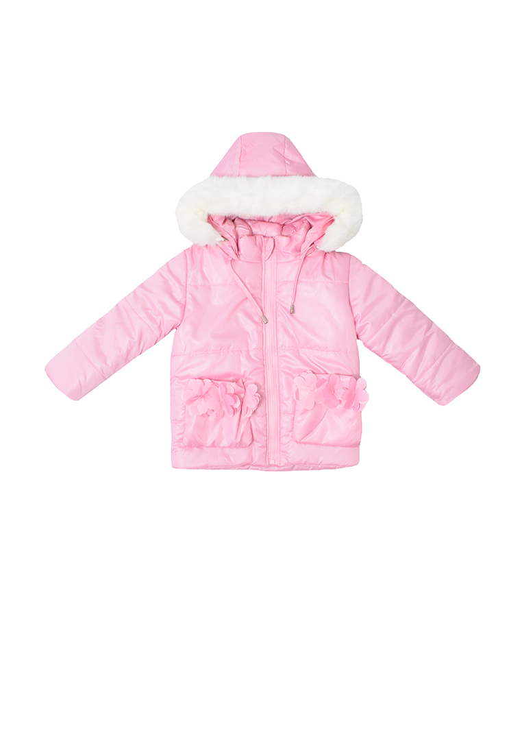 

Куртка зимняя для девочки с капюшоном Klimani 46203 р60 110см розовый 42274