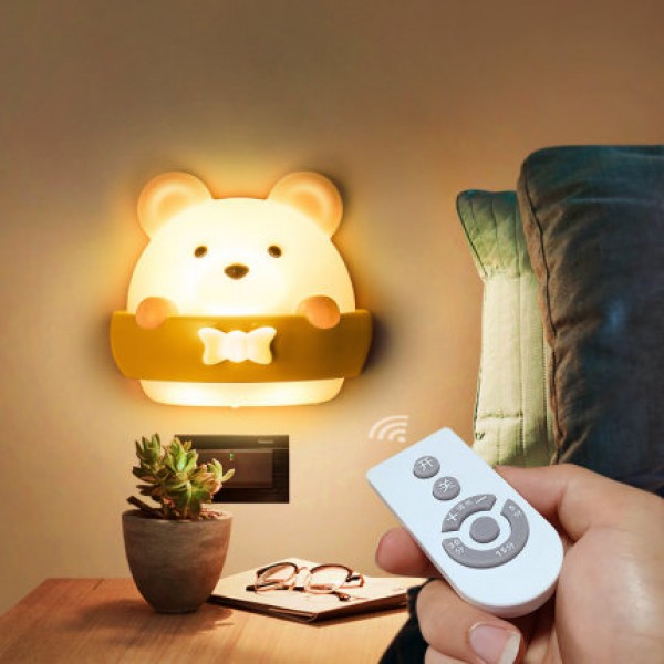

Детский светодиодный ночник розетка LED с датчиком освещения 3M "Мишка Teddy" T59425 белый