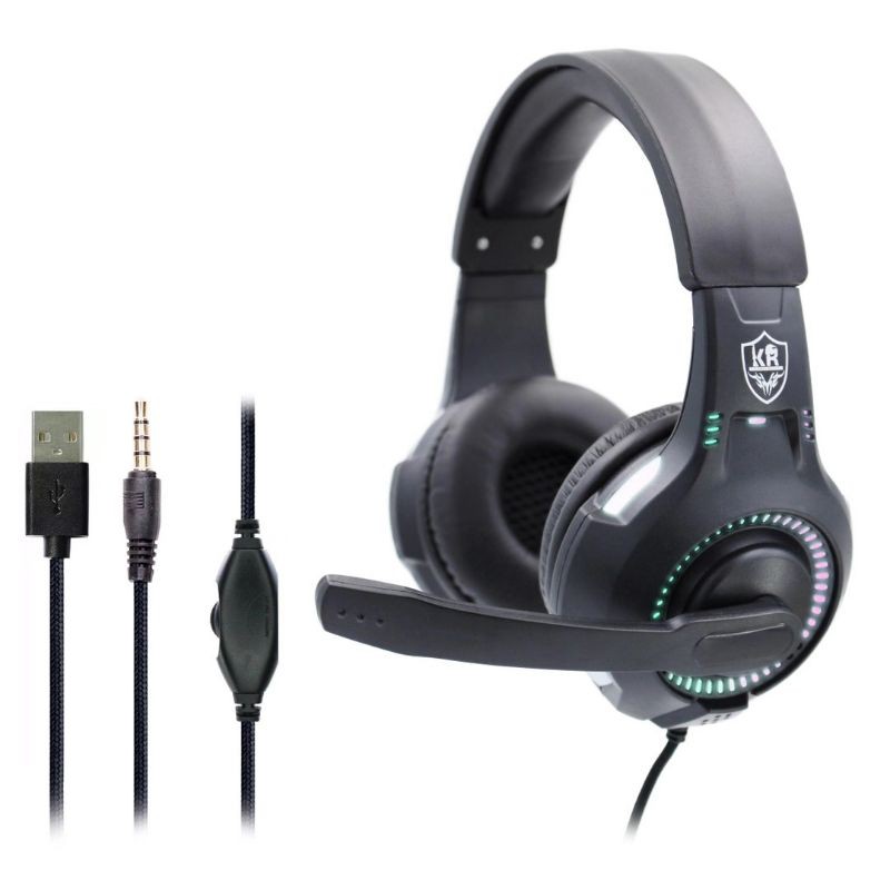 

Игровые наушники KR-GM401 с подсветкой и микрофоном геймерские наушники