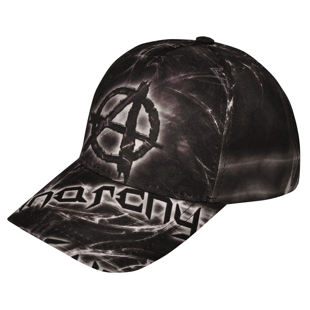 

Бейсболка Rockway full print Anarchy (dark brown) Черный