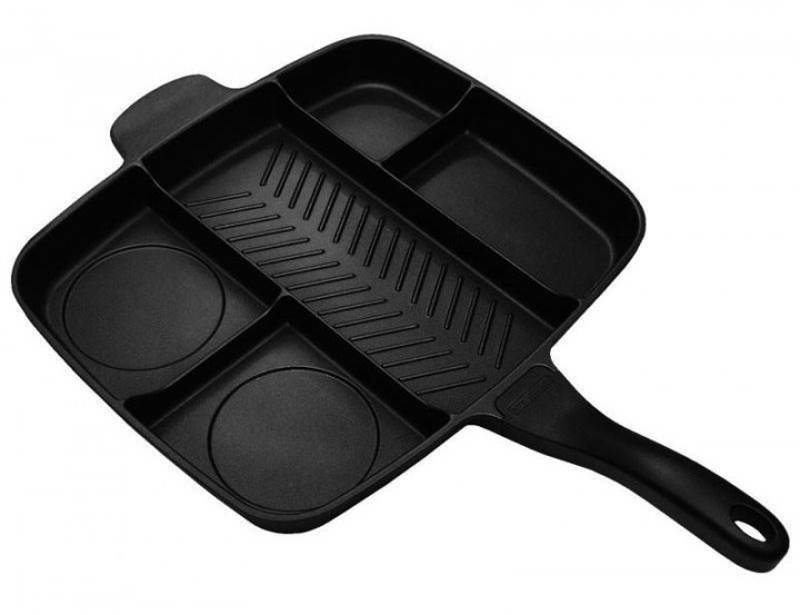 

Сковорода гриль багатофункціональна MAGIC PAN 32 x 28 см 5 секцій Чорна