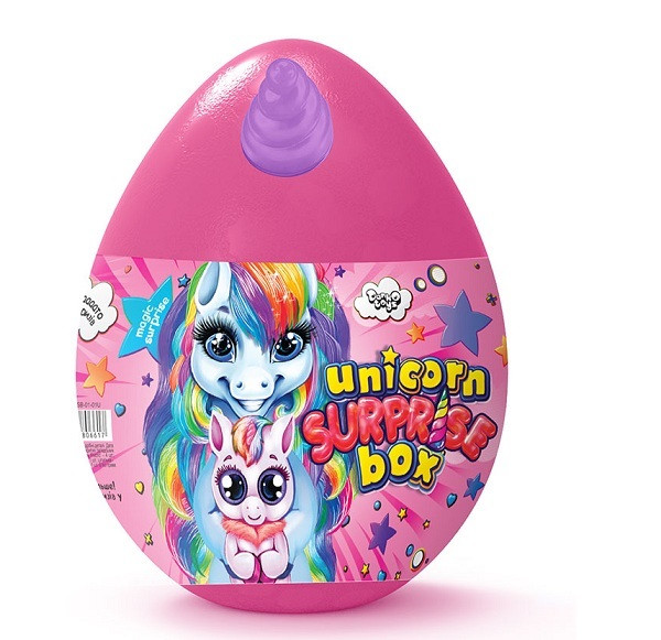 

Детский игровой набор для творчества Яйцо сюрприз Пони 30 см Danko Toys Unicorn SURPRISE BOX розовый (zas264899866)
