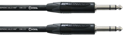 

Инструментальный кабель Cordial Neutrik 2 x plug 6.3 мм Stereo 10 м Black (CPM 10 VV)