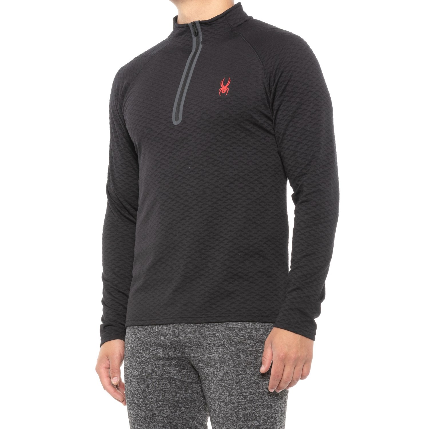 

Толстовка Spyder Mock Neck Fleece Shirt - Zip Neck, Blazing Black, S (44)
