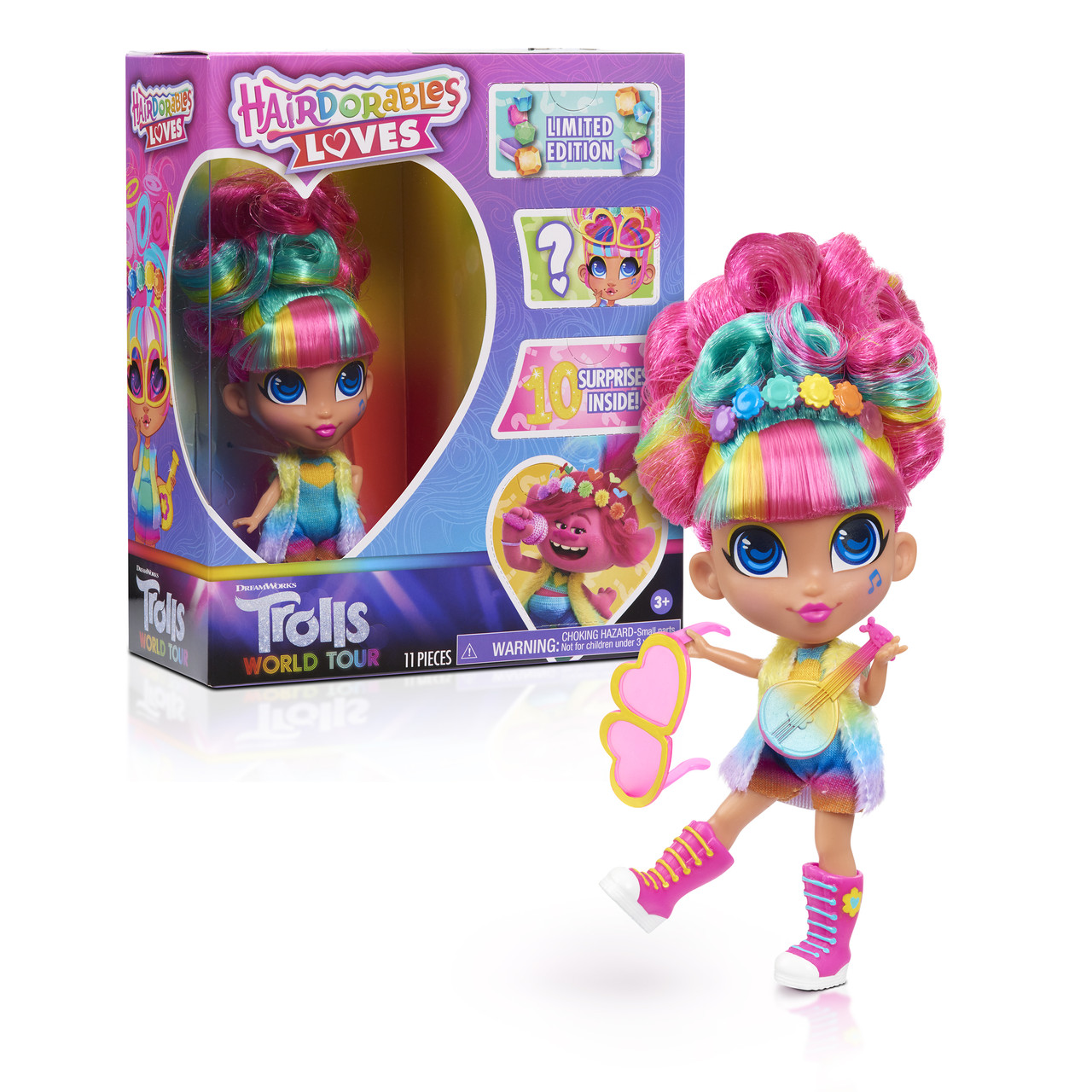 

Кукла Хэрдораблс любительница троллей Hairdorables Loves Trolls World Tour (65340/65341)