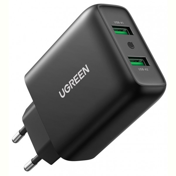 

Сетевое зарядное устройство Ugreen CD161 36W 2xUSB QC 3.0 Charger