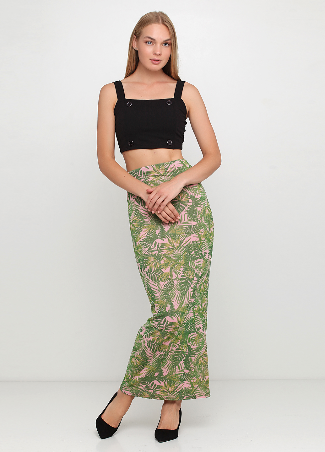 

Юбка boohoo 38 Розовый FW1121467_листья_01