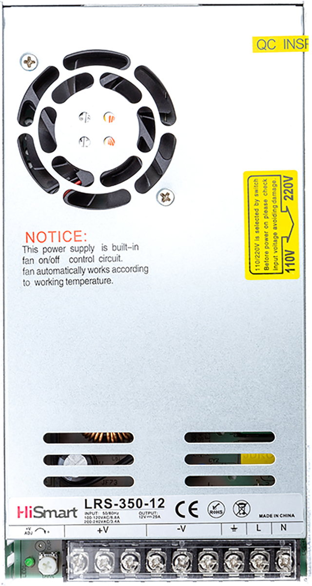 

Блок питания HiSmart 12V 29A 350W (LRS-350-12)