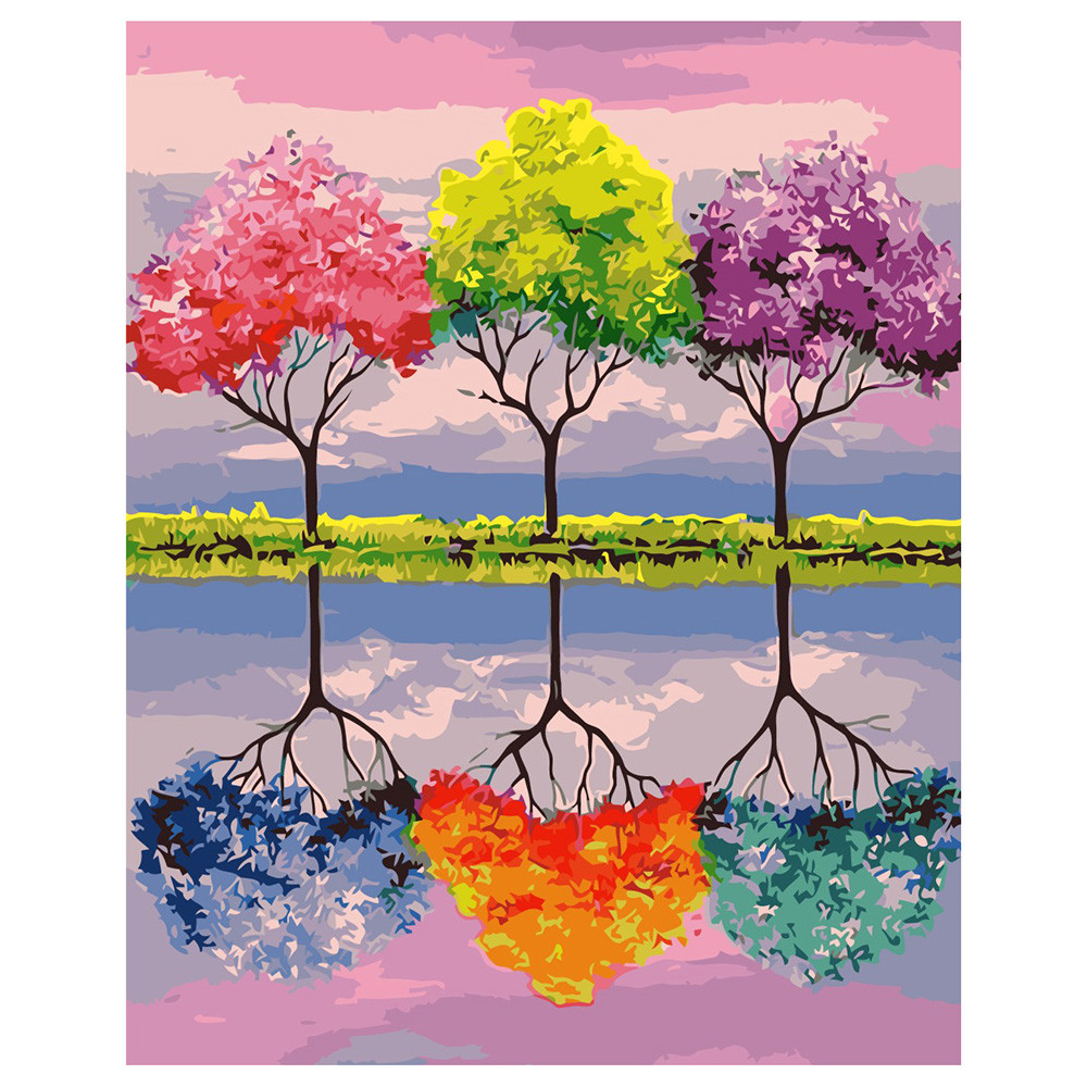 

Картина по Номерам Деревья ярких мечт 40х50см Strateg в коробке VA-1947