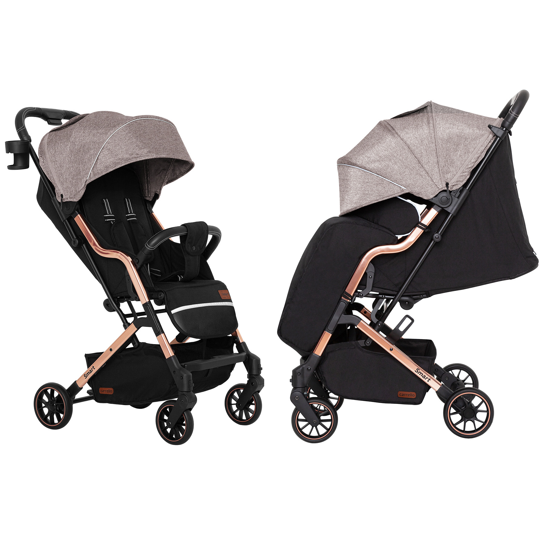 

Прогулянкова коляска CARRELLO Smart CRL-5504 Milkshake Beige +дощовик S/1/ MOQ