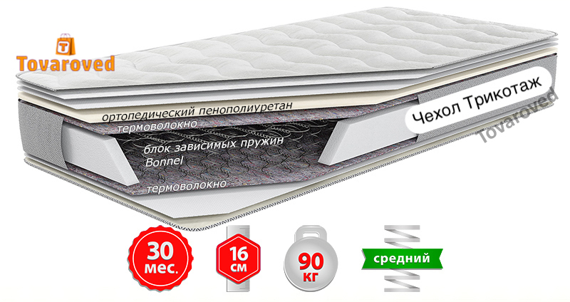 

Матрас односторонний 180х200 Come-for Notte ЛАЙТ